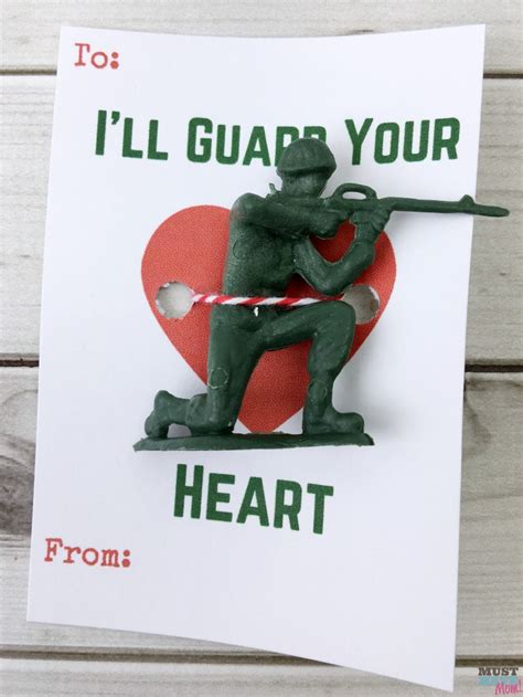 Free Printable Kids Valentine Cards With Army Guys! - Must Have Mom