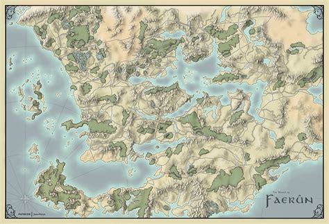 Faerun Map From Forgotten Realms Digital Download - Etsy