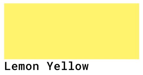 Lemon Yellow Color Codes - The Hex, RGB and CMYK Values That You Need ...