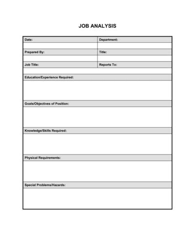 Job Analysis Template (Download)