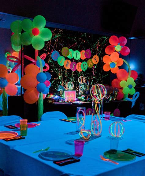 Kara's Party Ideas Neon Glow Birthday Party | Kara's Party Ideas