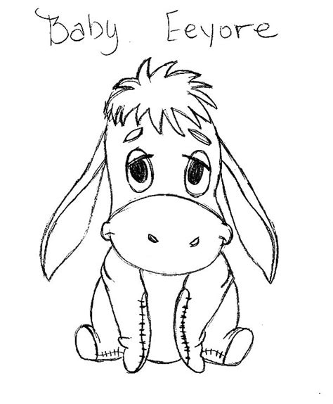 Baby Eeyore Drawing at GetDrawings | Free download