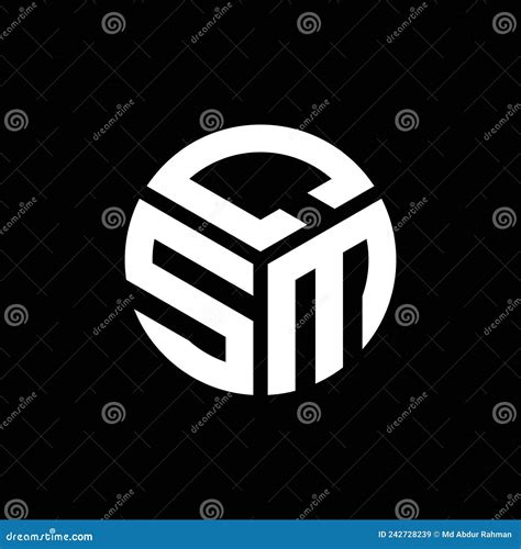 CSM Letter Logo Design on Black Background. CSM Creative Initials ...