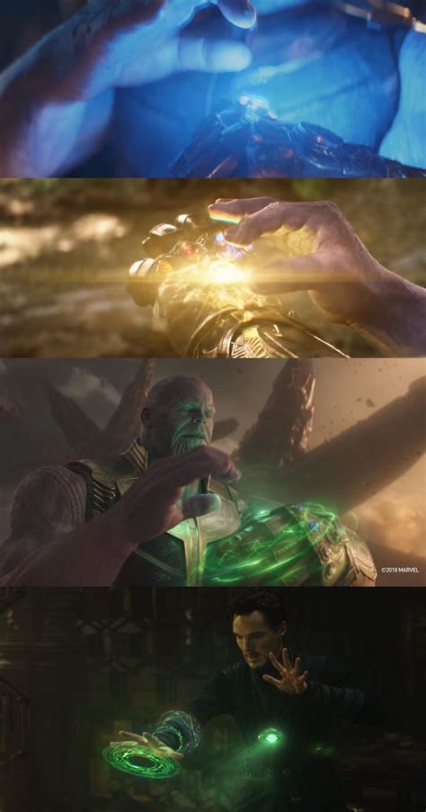 (Detail) When Thanos adds the Time Stone to the Gauntlet instead of ...