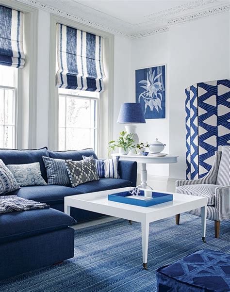 blue and white living room - Google Search | Huis interieur, Blauw ...