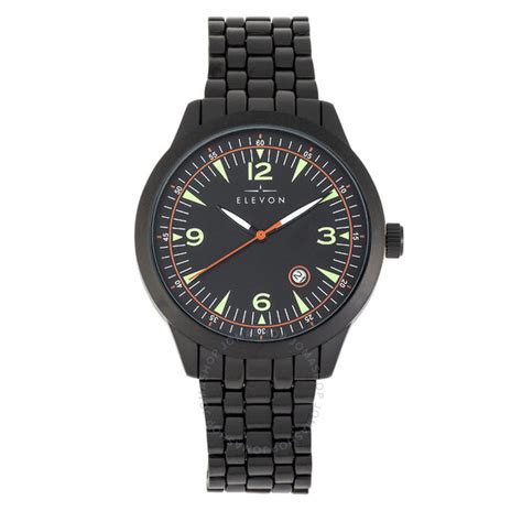 Elevon Atlantic Quartz Black Dial Men's Watch ELE119-5 847864192768 ...