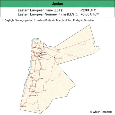 Jordan Time Zone - WhichTimezone