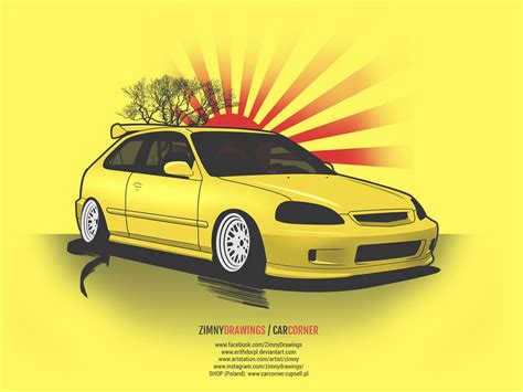 Honda Civic 6 gen by erithdorPL on DeviantArt