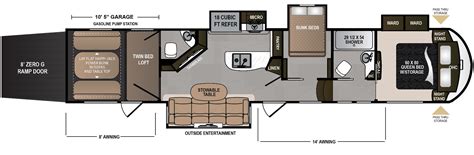 Voltage Fifth Wheel Toy Hauler Floor Plans - floorplans.click