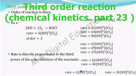 Third order reaction, its actual meaning, examples(chemical kinetics ...