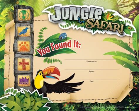 Recognition Certificates (Vacation Bible School (VBS) 2014: Jungle ...