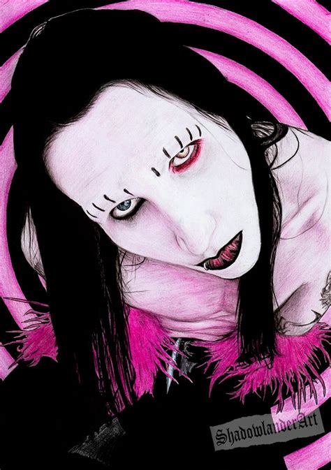 Marilyn Manson - "The Purple Show" Art drawing | Marilyn manson art ...