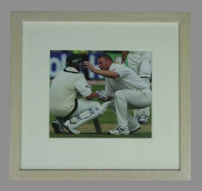 Colour photograph reproduction, depicts Brett Lee and Andrew Flintoff ...