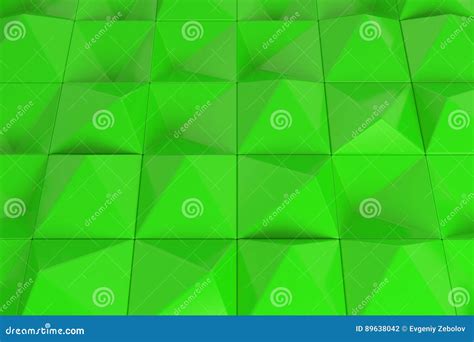 Pattern of Green Pyramid Shapes Stock Illustration - Illustration of ...