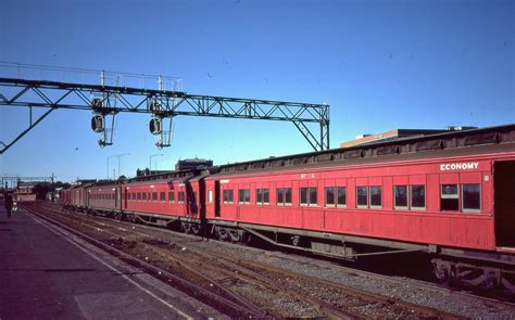 'E' type country passenger carriages at Spencer Street, Melbourne, Vic ...