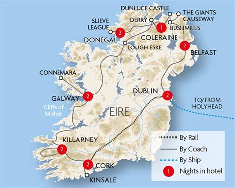 Ireland Rail Route Map