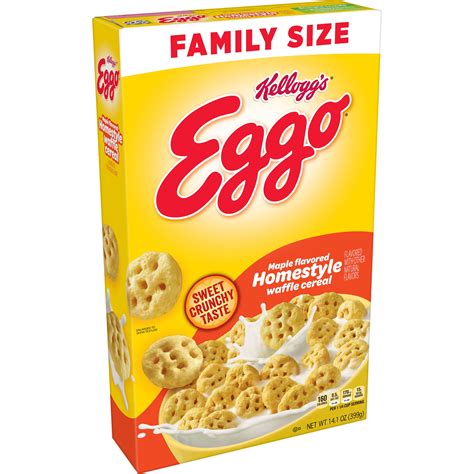 Eggo Breakfast Cereal, Maple Flavored Homestyle Waffle, Family Size, 14 ...