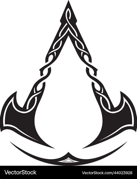 Assassins creed valhalla logo Royalty Free Vector Image