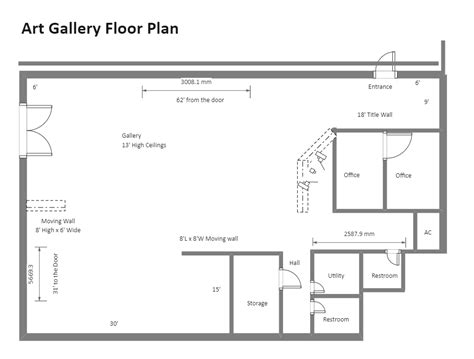 Art Gallery Floor Plan | EdrawMax Template