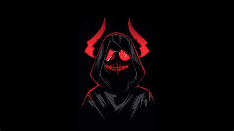 Dark, Demon, Horns, Minimalist, Red, Hood, Glasses, Boy, HD wallpaper ...