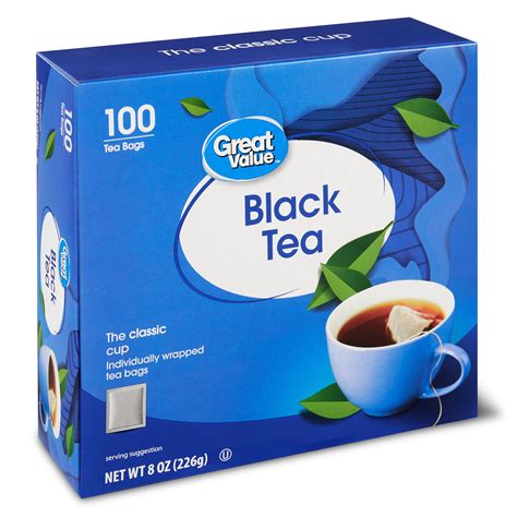 Great Value Black Tea Bags, 8 oz, 100 count - Walmart.com