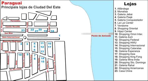 Mapas de Ciudad Del Este - Paraguai | MapasBlog