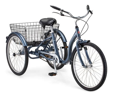 Schwinn Meridian Adult Tricycle, Three Wheel Cruiser Bike, 24 - 26-Inch ...