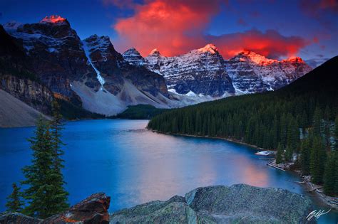 M445 Sunrise Moraine Lake and the Ten Peaks, Banff, Canada | Randall J ...