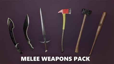 Melee Weapons Pack - 2k 4k Pbr - Vr, Unity and Unreal ready by Leandro ...