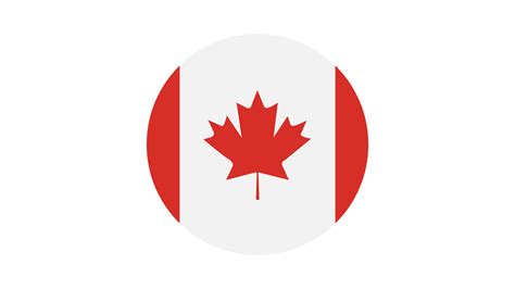 Canada flag circle, vector image and icon 7743014 Vector Art at Vecteezy