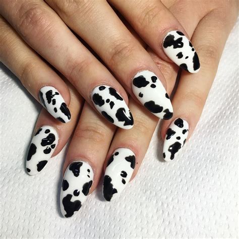 Keshia ♊️ on Instagram: “Cow print for @sholmesy_ 💖 #nails #nailart # ...