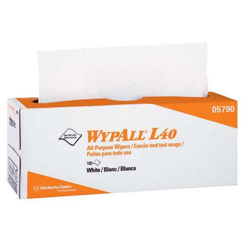 Wypall L40 Wipers, Pop-Up Box, White - HJ-1-s