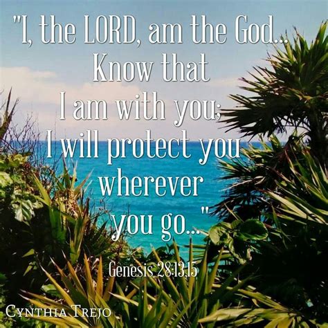 I will protect you wherever you go... | Scripture quotes, Spiritual ...