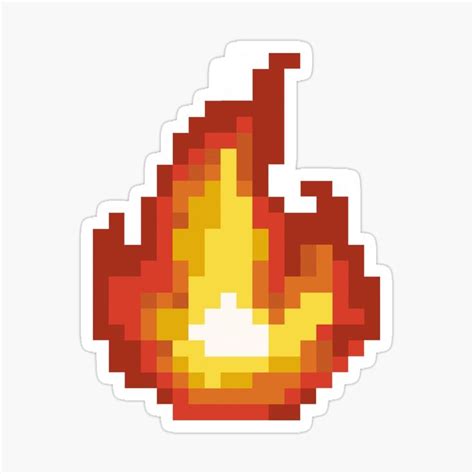 Pixel art - Flame moving Sticker by Uwaki | Pixel art grid, Minecraft ...