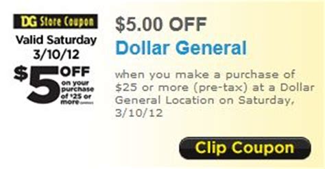 Dollar General: $5 off $25 Printable Coupon :: Southern Savers