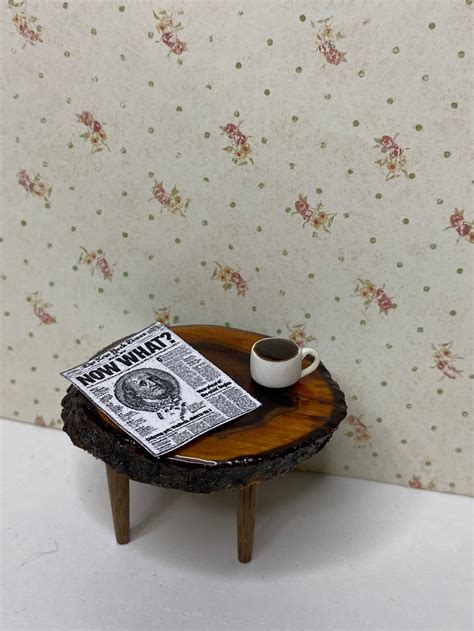 Miniature Coffee Table for Dollhouse | Etsy