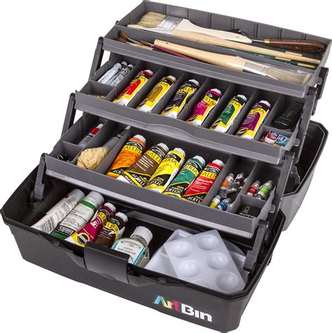 Art Bin 3-Tray Supply Box Tragbarer Kunst-und Bastelorganizer mit ...