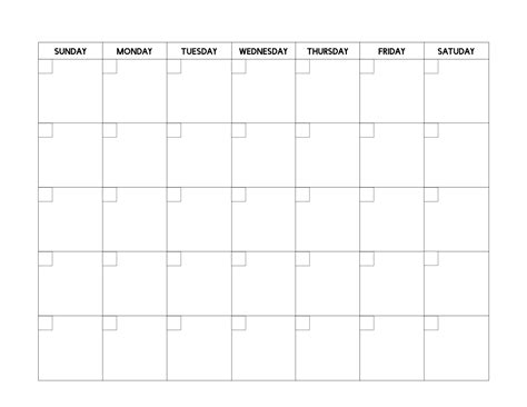 Free Blank Calendar Printable | Example Calendar Printable