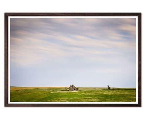 Farmhouse in Kansas Landscape Art