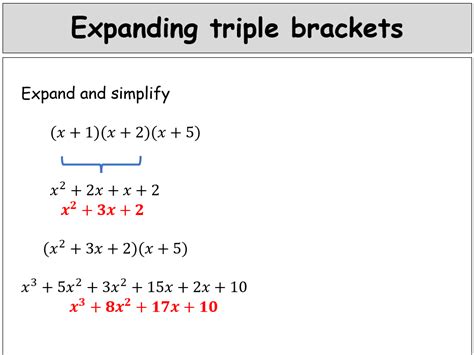 Expanding triple brackets lesson | Teaching Resources