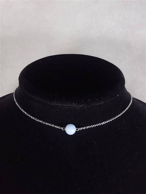 Angelite Necklace Angelite Jewelry Angelite Choker Necklace - Etsy