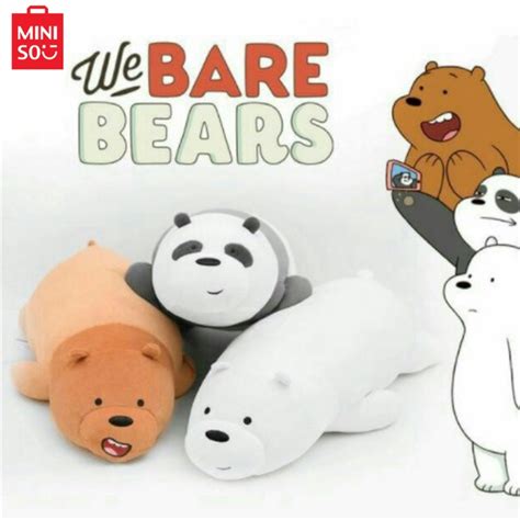 MINISO We Bare Bears Plush Toy 30cm Panda Plushie Plush Toy Stuffed ...