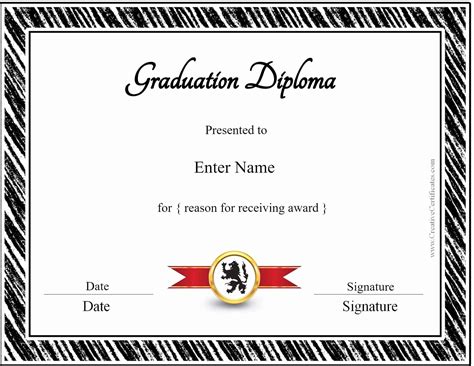 Homeschool Diploma Template - Printable Word Searches