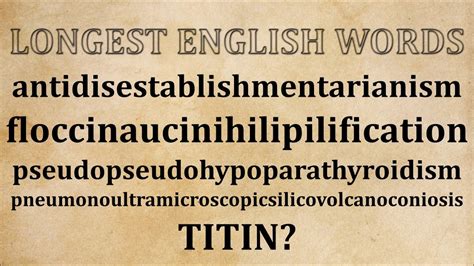 Longest Word In English : Reading The Longest English Word (190,000 ...