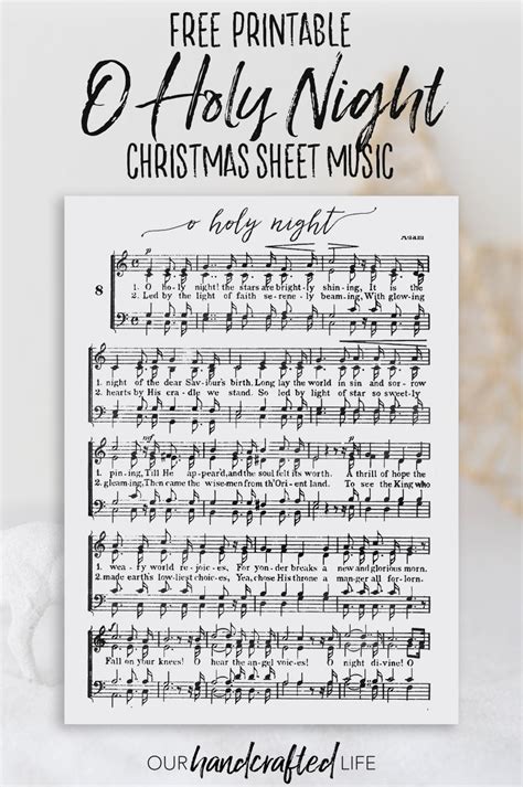 Printable O Holy Night Sheet Music Free - FREE PRINTABLE TEMPLATES