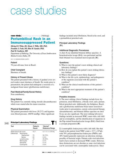 JOURNAL REVIEW Periumbilical Rash in An Immunosupressed Individual ...