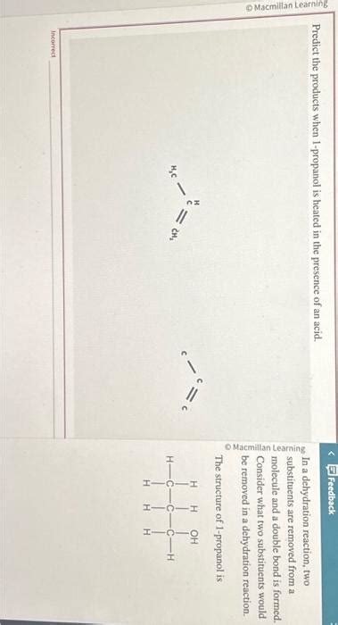 Solved Predict the products when 1-propanol is heated in the | Chegg.com