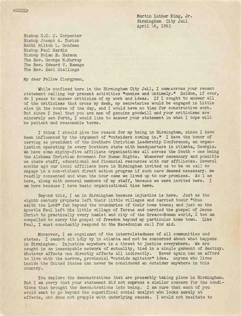 MLK Letter from Birmingham Jail Raises $185k at Swann | Fine Books ...