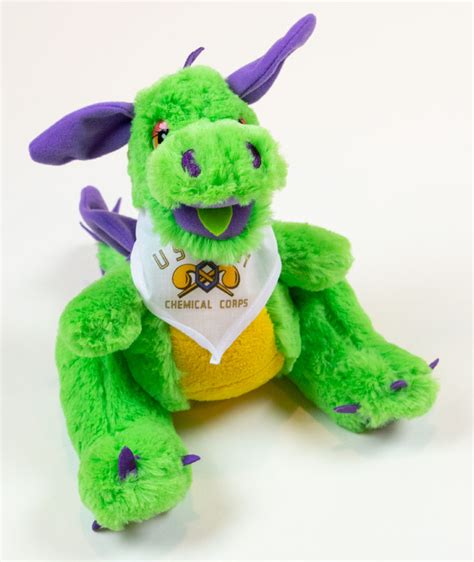 Green Dragon Plush Animal – Chemical Corps Regimental Association