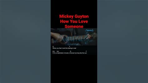 Mickey Guyton - How You Love Someone Guitar Chords Lyrics #shorts - YouTube